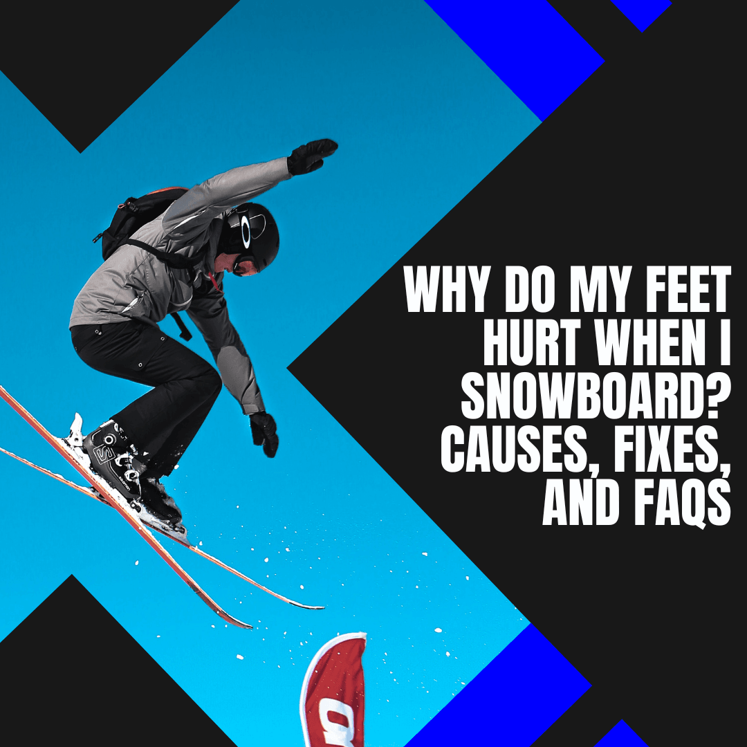 Snowboarder sitting in snow adjusting boots